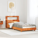 Bed Frame without Mattress Wax Brown 90x200 cm Solid Wood Pine 3306431