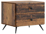 Bedside Cabinet with Drawer 2 pcs Old Wood 43 x 34.5 x 47.5 cm 895462