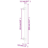 Cabinet Handles 20 pcs Silver 224 mm Stainless Steel 3203688