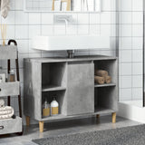 Bathroom Cabinet Concrete Grey 80x33x60 cm Engineered Wood 857132