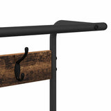 Coat Rack with Shelf Old Wood 75 x 34 x 184 cm Engineered wood 879957