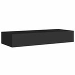 Wall-mounted Drawer Shelves 2 pcs Black 60x23.5x10cm MDF 330258