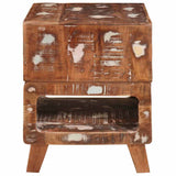 End Table with Shelf Brown 40 x 40 x 49 cm Solid Reclaim Wood 4104554