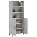 Highboard Concrete Grey 69.5x34x180 cm Engineered Wood 3189257