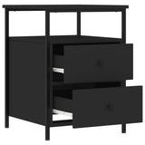 ZNTS Bedside Cabinet Black 44x45x60 cm Engineered Wood 826003