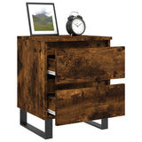 Bedside Cabinets 2 pcs Smoked Oak 40x35x50 cm Engineered Wood 826903