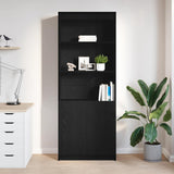Highboard Black Oak 70x35x180 cm Engineered Wood 3328472
