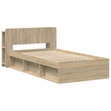 Bed Frame with Storage Sonoma Oak 90 x 190 cm Engineered Wood 3433333