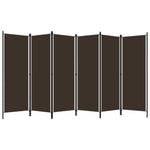 ZNTS 6-Panel Room Divider Brown 300x180 cm 320728