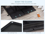 43" Heavy Duty Metal Dog Crate Pet Cage with Tray Wheeled Dog Kennel - Black T3398P376418