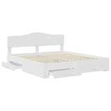 Bed Frame with Headboard White 180 x 200 cm Engineered Wood 3413159