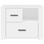 ZNTS Bedside Cabinet White 60x36x45 cm Engineered Wood 816736