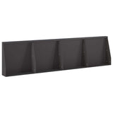 Retaining Wall 4 pcs 40 x 12 x 50 cm Steel Black 3449065