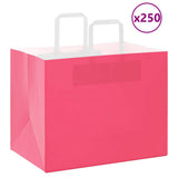 Paper Bags 250 pcs with Handles Pink 32x22x24 cm 4101903