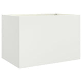 Planter White 62x40x39 cm Steel 841596