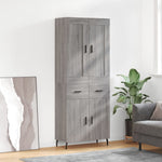 Highboard Grey Sonoma 69.5x34x180 cm Engineered Wood 3199895