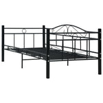 ZNTS Daybed Frame without Mattress Black Metal 90x200cm 286135