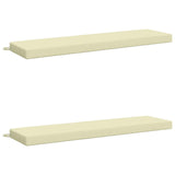 2-Piece Bench Cushions SOEST 2 pcs 100% Polyester Cream 949811