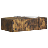 Wall-Mounted Side Table Smoked Oak 59 x 34.5 x 17 cm 898320