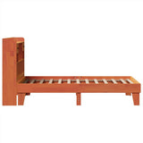 Bed Frame without Mattress Wax Brown 100x200 cm Solid Wood Pine 3308851