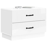 Bedside Cabinet High Gloss White 62 x 34.5 x 44.5 cm 895239
