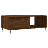 Coffee Table Brown Oak 90x50x36.5 cm Engineered Wood 830563