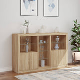 Sideboard with LED Lights Sonoma Oak 162x37x100 cm 3209172