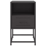 Bedside Cabinets 2 pcs Black 36x39x60.5 cm Steel 846555