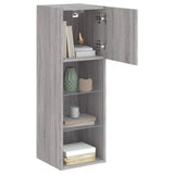TV Cabinets with LED Lights 2 pcs Grey Sonoma 30.5x30x90 cm 837012