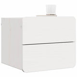 Bedside Table 2 pcs White 39 x 34 x 33 cm Solid pinewood 873508