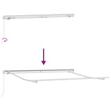 Retractable Awning Black 350 x 250 cm Polyester and Aluminium 3330321