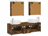 Bathroom Furniture Set 5 pcs Smoked Oak 3407075