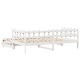 Daybed with Trundle and Drawers without Mattress White 90x200 cm 3302252
