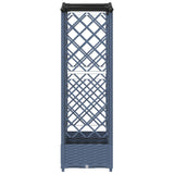 Raised Bed with Trellis and Roof Grey 163 x 40 x 126 cm PP 42032558