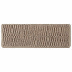 ZNTS Stair Mats Self-adhesive Sisal-Look 30 pcs 65x21x4 cm Sand 3365891