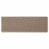 ZNTS Stair Mats Self-adhesive Sisal-Look 30 pcs 65x21x4 cm Sand 3365891