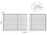 Gabion with 3.5 mm Wire and 5x10 cm Mesh 1100x30x150 cm 3462760