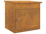 Parcel Drop Box Rusty 47.5 x 38 x 59 cm Weathering Steel 874946
