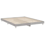 ZNTS Bed Frame without Mattress Grey Sonoma 200x200 cm Engineered Wood 832115