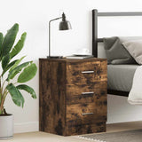 Bedside Cabinet Smoked Oak 38x35x56 cm Engineered Wood 815321