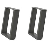 Coffee Table Legs U-Shaped 2 pcs Anthracite 28x cm Steel 4012758