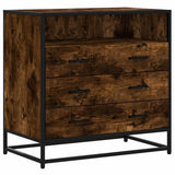 Drawer Cabinet Smoked Oak 70x41x70 cm Engineered Wood 849086