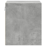ZNTS Wall-mounted Bedside Cabinet with LED Lights Concrete Grey 852067