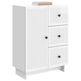 Sideboard High Gloss White 66 x 34.5 x 90 cm Engineered Wood 893939