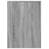Narrow Bathroom Cupboard with Wheels Grey Sonoma Engineered Wood 855282