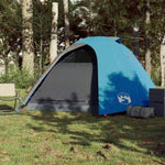 ZNTS Camping Tent Dome 4-Person Blue Waterproof 94336