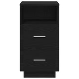 Bedside Cabinets 2 pcs with 2 Drawers Black 36x36x68 cm 858581