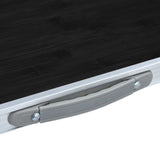 Foldable Camping Table Grey Aluminium 120x60 cm 48173