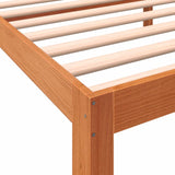 Bed Frame without Mattress Wax Brown 100x200 cm Solid Wood Pine 844272