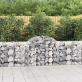 Arched Gabion Baskets 8 pcs 200x50x80/100 cm Galvanised Iron 3146305